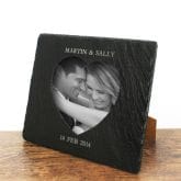 Thumbnail 1 - Personalised Heart Slate Photo Frame