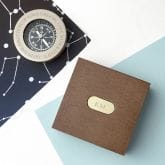 Thumbnail 4 - Personalised Brass Compass with Wooden Box