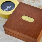 Thumbnail 3 - Personalised Brass Compass with Wooden Box