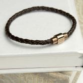 Thumbnail 3 - Personalised Men's Leather Bracelet