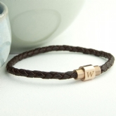 Thumbnail 1 - Personalised Men's Leather Bracelet