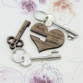 Thumbnail 3 - Personalised Key to My Heart Keyring Set