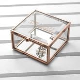 Thumbnail 3 - Personalised Rose Gold Glass Trinket Box