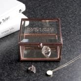 Thumbnail 2 - Personalised Rose Gold Glass Trinket Box