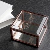 Thumbnail 5 - Personalised Rose Gold Glass Trinket Box