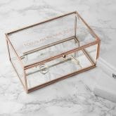 Thumbnail 2 - Personalised Rose Gold Glass Jewellery Box