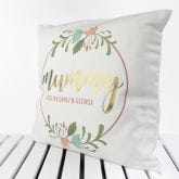 Thumbnail 2 - Personalised Floral Wreath Cushion Cover