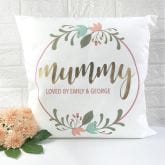 Thumbnail 3 - Personalised Floral Wreath Cushion Cover