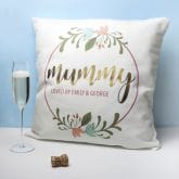 Thumbnail 1 - Personalised Floral Wreath Cushion Cover