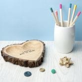 Thumbnail 6 - Personalised Rustic Wooden Heart Dish