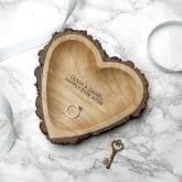 Thumbnail 2 - Personalised Rustic Wooden Heart Dish
