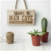 Thumbnail 1 - Personalised Wooden Man Cave Sign