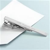Thumbnail 3 - Rhodium Plated Personalised Tie Clip
