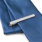 Thumbnail 4 - Rhodium Plated Personalised Tie Clip