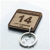 Thumbnail 4 - Personalised An Unforgettable Day Square Keyring