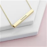 Thumbnail 3 - Personalised Horizontal Bar Necklace