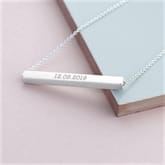 Thumbnail 4 - Personalised Horizontal Bar Necklace