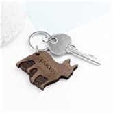 Thumbnail 2 - Personalised Dog Breed Wooden Keyring