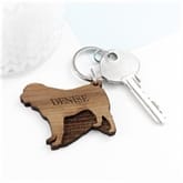 Thumbnail 3 - Personalised Dog Breed Wooden Keyring