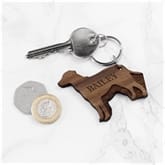 Thumbnail 7 - Personalised Dog Breed Wooden Keyring