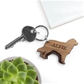 Thumbnail 8 - Personalised Dog Breed Wooden Keyring