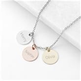 Thumbnail 2 - Personalised My Family Three Disc Necklace 