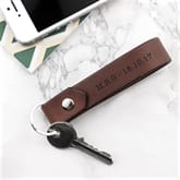 Thumbnail 2 - Personalised Leather Keyring