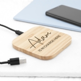 Thumbnail 3 - Personalised "in Charge" Bamboo Wireless Charger