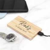 Thumbnail 1 - Personalised Bamboo Wireless Powerbank