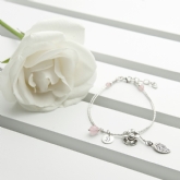 Thumbnail 3 - Personalised Friendship Bracelet With Rose Quartz