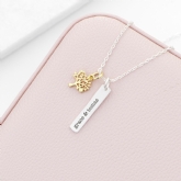 Thumbnail 2 - Personalised Tree Of Life Vertical Bar Necklace