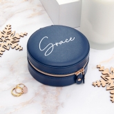 Thumbnail 4 - Personalised Round Jewellery Case