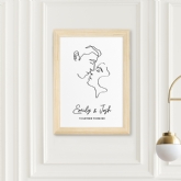 Thumbnail 10 - Personalised Romantic Modern  Line Art Framed Print