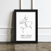 Thumbnail 3 - Personalised Romantic Modern  Line Art Framed Print