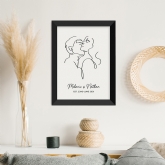 Thumbnail 5 - Personalised Romantic Modern  Line Art Framed Print