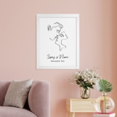 Thumbnail 8 - Personalised Romantic Modern  Line Art Framed Print