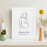 Thumbnail 3 - Personalised Mum & Baby Modern Line Art Framed Print