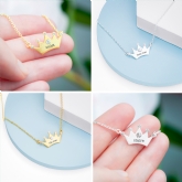 Thumbnail 1 - Personalised Kids Princess Crown Necklaces