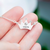 Thumbnail 3 - Personalised Kids Princess Crown Necklaces