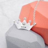 Thumbnail 5 - Personalised Kids Princess Crown Necklaces