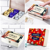 Thumbnail 1 - Personalised Decorative Tea Box Gift Sets