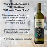 Thumbnail 10 - 19 Crimes Red Wine & Sauvignon Blanc Gift Sets with 40th Birthday Slate Coaster