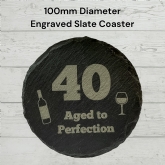 Thumbnail 5 - 19 Crimes Red Wine & Sauvignon Blanc Gift Sets with 40th Birthday Slate Coaster