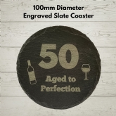 Thumbnail 5 - 19 Crimes Red Wine & Sauvignon Blanc Gift Sets with 50th Birthday Slate Coaster
