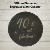 Thumbnail 3 - Bottega Prosecco & "40 & Fabulous" Slate Coaster Gift Set