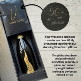 Thumbnail 5 - Bottega Prosecco & "50 & Fabulous" Slate Coaster Gift Set