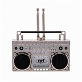 Thumbnail 2 - Miniature Silver Radio Clock