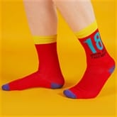 Thumbnail 2 - 18 Birthday Joke Funny Men's Socks