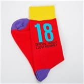 Thumbnail 1 - 18 Birthday Joke Funny Men's Socks