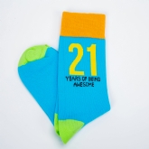 Thumbnail 3 - 21 Years of Being Awesome Men's Socks